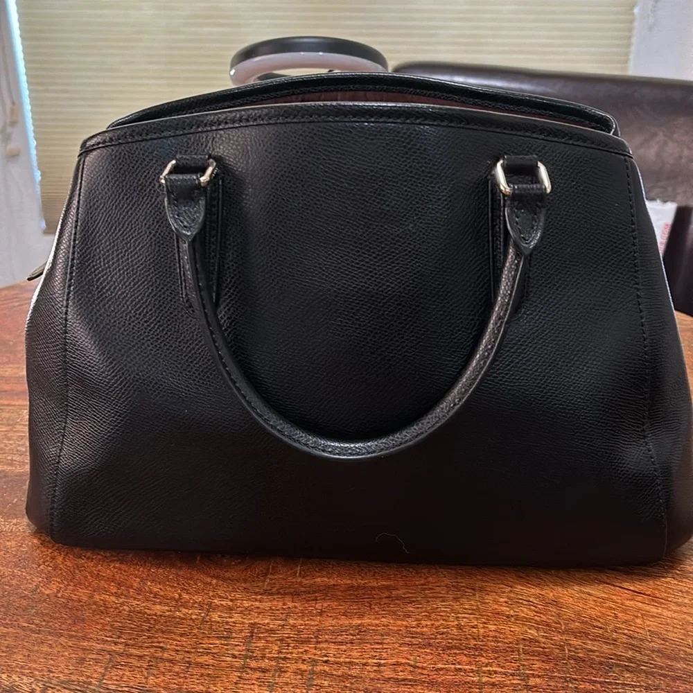 Coach Black Pebbled Leather Satchel with Gold Hardware